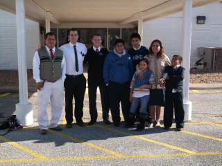 The Maldonado family! Juan wasn't able to come to church because he was sick. But that little girl is Jaquelin.